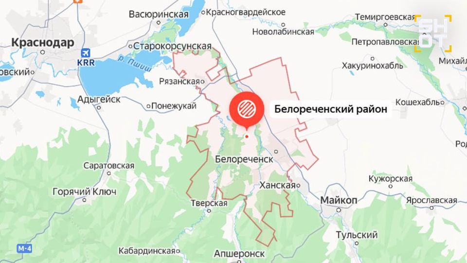 Не менее шести взрывов прогремело в Белореченском районе Краснодарского края