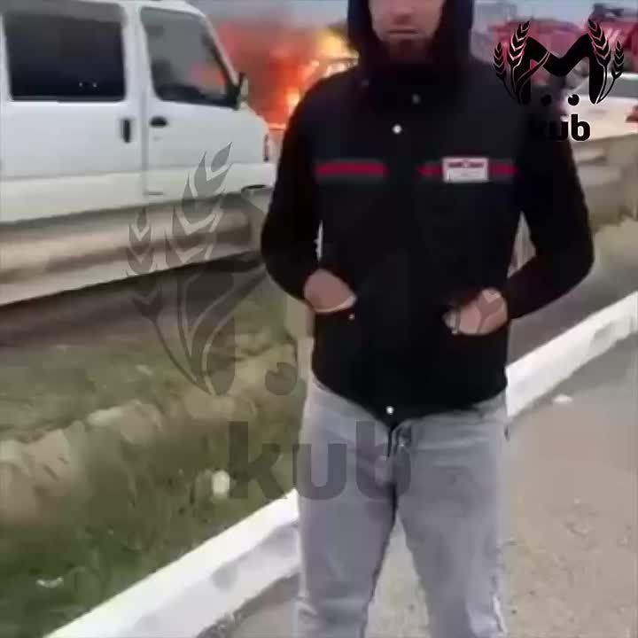 "***, Вась! А я-то снял!". Легковушка взорвалась во время движения на Ростовском шоссе в Краснодаре