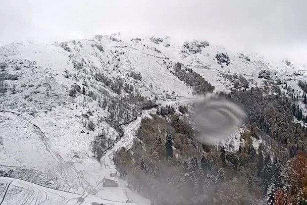 В горах Сочи выпал снег
