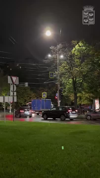 Местами в городе идёт дождь
