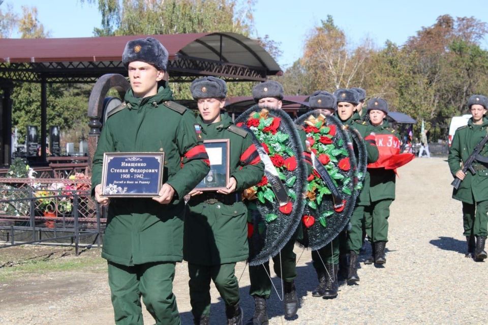 В Кореновском районе с почестями перезахоронили кубанского солдата