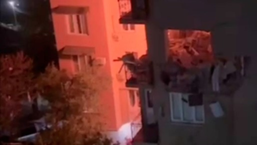 Камера запечатлела момент взрыва в многоэтажке в Сочи
