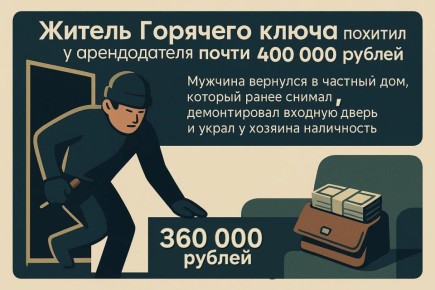 Похитил почти 400 000 рублей у бывшего арендодателя