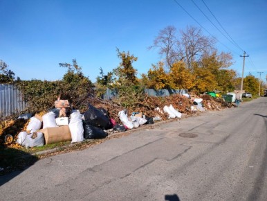 Уборка стихийной свалки возле контейнерной площадки по ул. Калинина