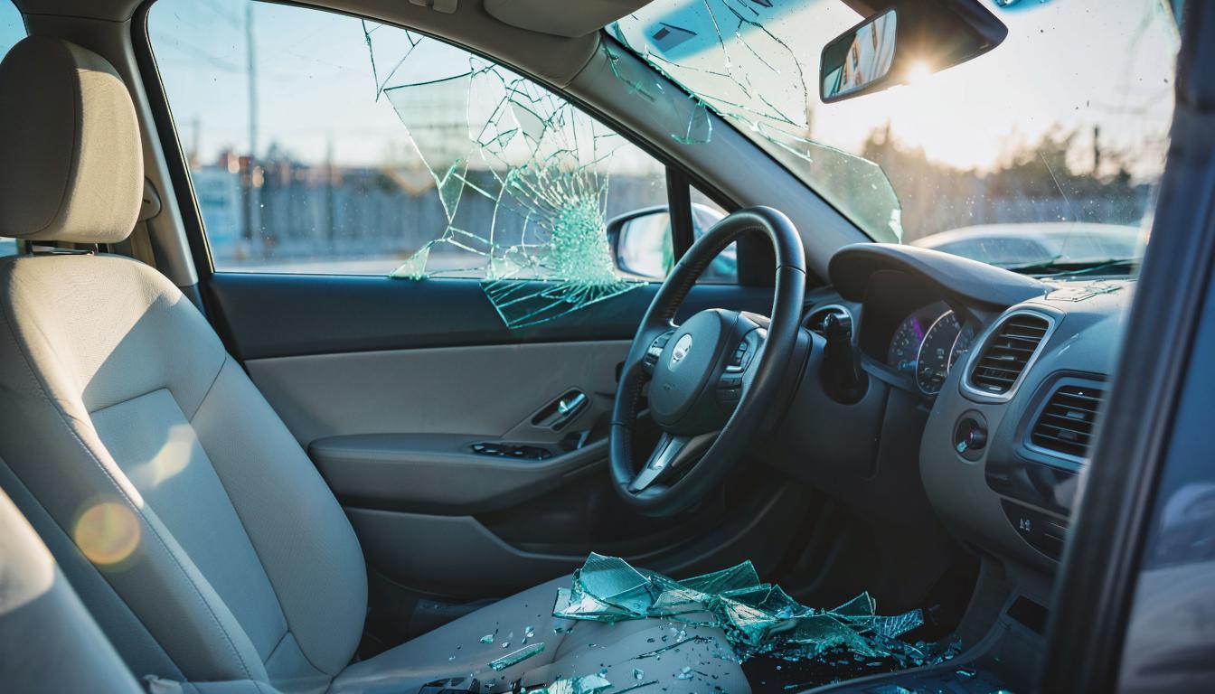 Вор разбил окно машины, чтобы украсть деньги из салона в Краснодаре