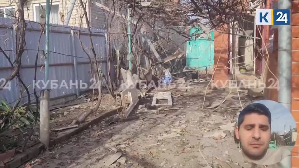 Показываем обстановку в Славянске-на-Кубани, где из-за падения обломков БПЛА пострадали 2 человека