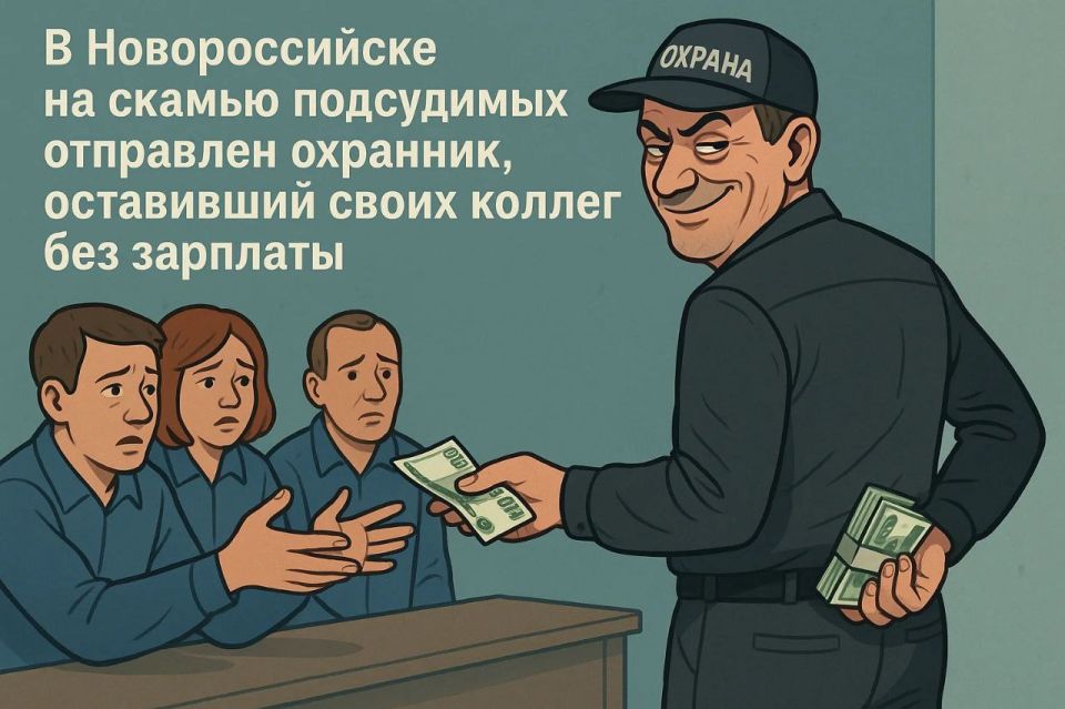 В Новороссийске на скамью подсудимых отправлен охранник, оставивший своих коллег без зарплаты