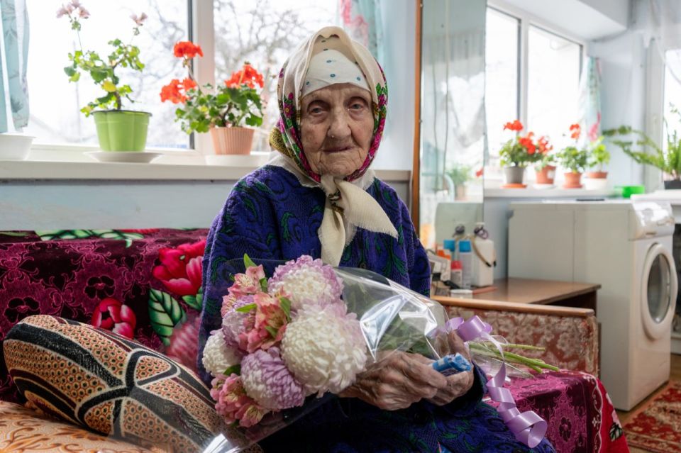 Прасковья Филипповна Ломовская из Абрау-Дюрсо сегодня отмечает 104-й день рождения