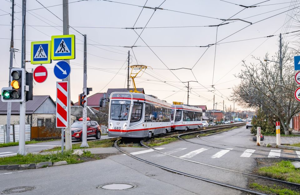 В 2026 году в Краснодар поступят десять трехсекционных трамваев