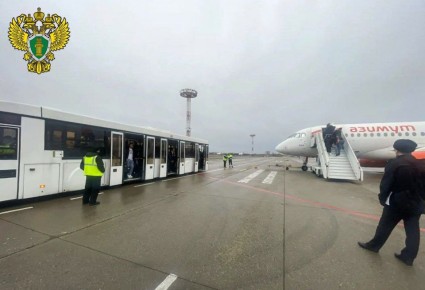 Южная транспортная прокуратура организовала проверку в связи с незапланированной посадкой самолета авиакомпании «Азимут» в аэропорту Минеральные Воды