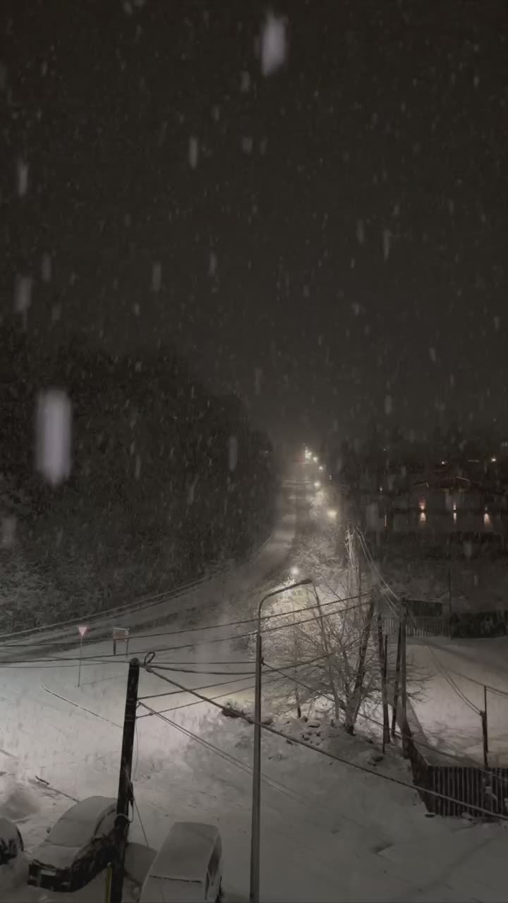 Этой ночью первый снег выпал на горнолыжных курортах Сочи