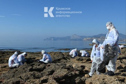 Свыше 90% разлившегося мазута собрано в Керченском проливе