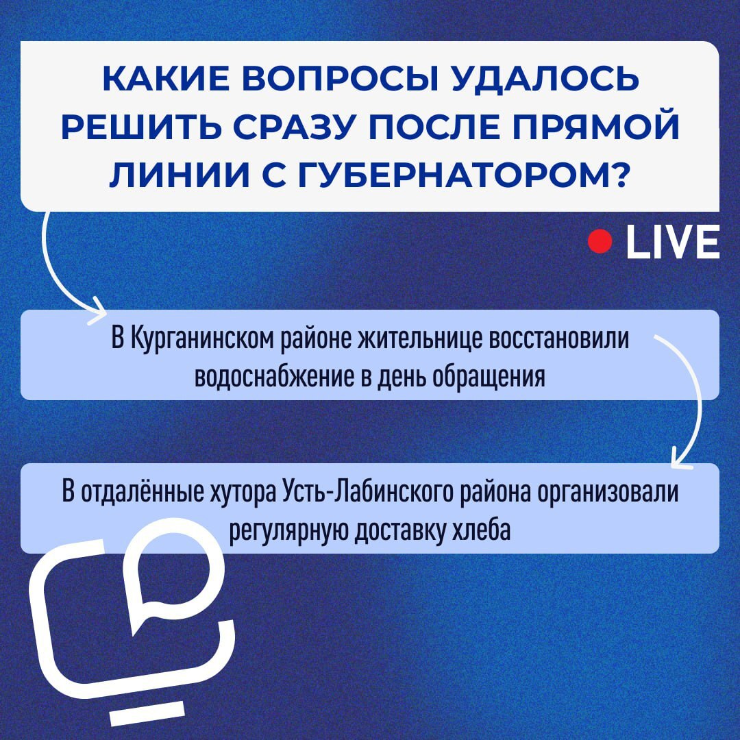 Губернатор Краснодарского края поделился итогами прямой линии