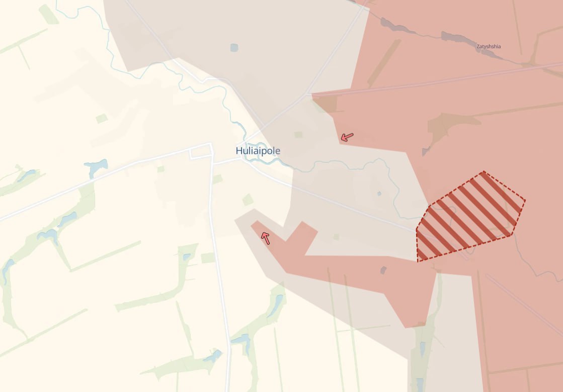 По данным Deep State, российские войска добились продвижения в районе Гуляйполя, Запорожская область