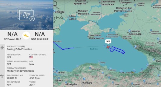 Американцы снова пригнали в Чёрное море разведчик Boeing P-8A Poseidon