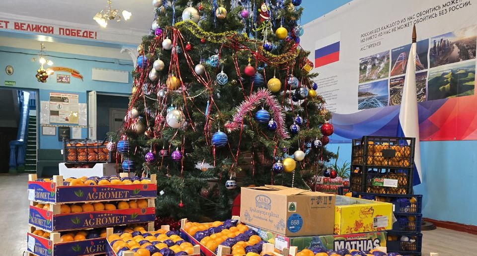 Кубанские журналисты организовали мандариновый Новый год для детей ЛНР