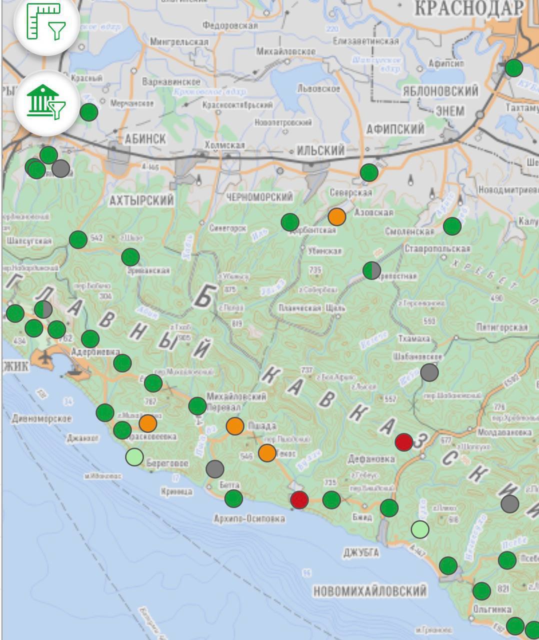 Уровень воды резко поднялся в Краснодарском крае