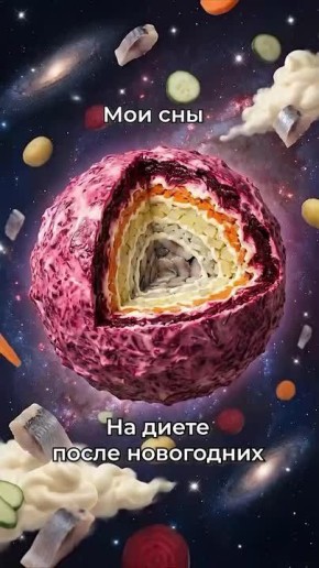 Сны россиян на диете после новогоднего обжорства празднования