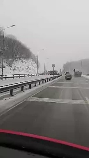 Пробка образовалась на въезде в Новороссийск