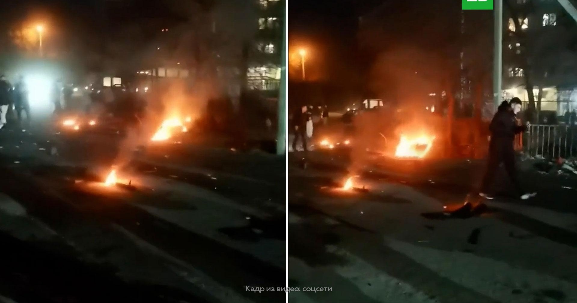 В Краснодаре после атаки дронов произошел пожар