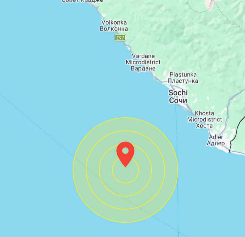 Землятресение магнитудой 4,5 балла произошло в Сочи