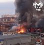 Мощный пожар на Российской в Краснодаре