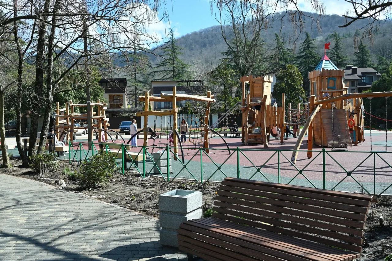 В Сочи по национальному проекту «Инфраструктура для жизни» на Мацесте открылся новый сквер