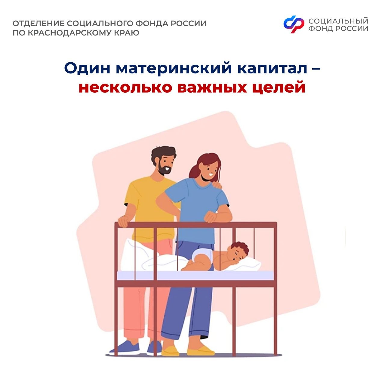 МАТЕРИНСКИЙ КАПИТАЛ ОТ ОТДЕЛЕНИЯ СОЦФОНДА ПО КРАСНОДАРСКОМУ КРАЮ — НА МНОЖЕСТВО ЦЕЛЕЙ