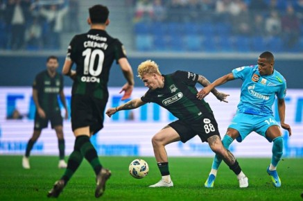 «Краснодар» удержал лидерство в РПЛ, сыграв вничью с «Зенитом»