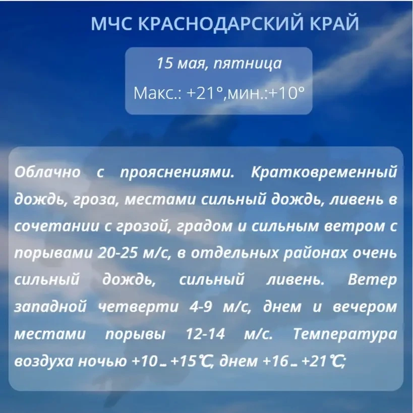 Доброе утро, жители Краснодарского края!