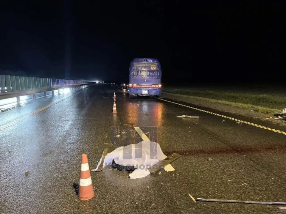 На Кубани автобус сбил гужевую повозку!