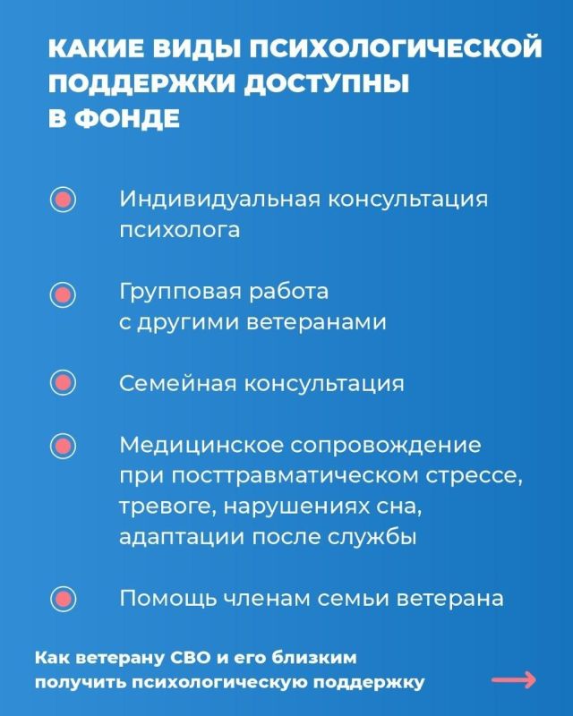 Как ветеранам СВО получить психологическую поддержку в фонде «Защитники Отечества» — в карточках