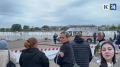 Боновые заграждения разворачивают на набережной Краснодара