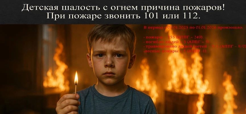 МКУ «Управление по делам ГО и ЧС по городу Новороссийску» напоминает: Берегите детей от огня!
