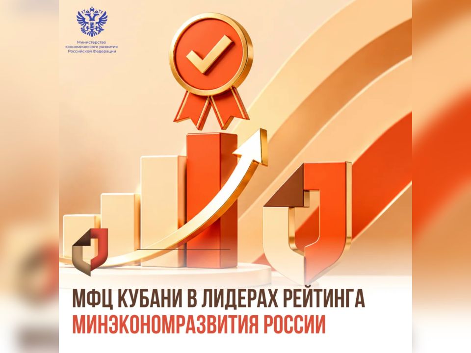 МФЦ Кубани в лидерах рейтинга Минэкономразвития России