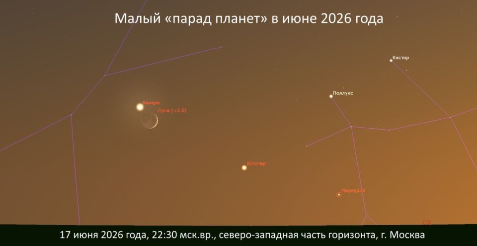 Этой ночью смотрите на небо: малый парад планет можно будет увидеть над Россией