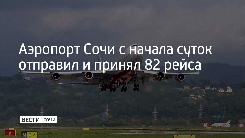 С начала суток 17 июня аэропорт Сочи обслужил 36 рейсов на прилет и 46 на вылет, сообщает пресс-служба воздушной гавани