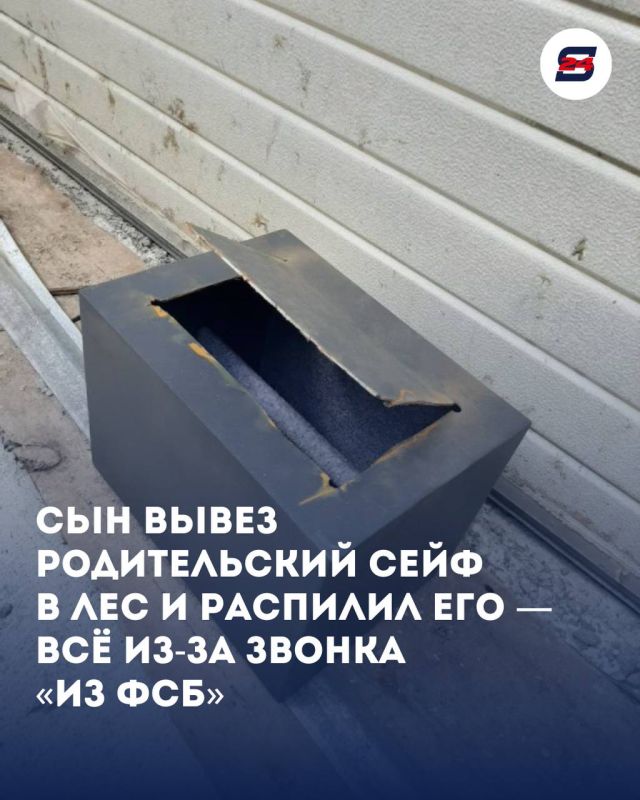 Сын вывез родительский сейф в лес и распилил его — всё из-за звонка «из ФСБ»