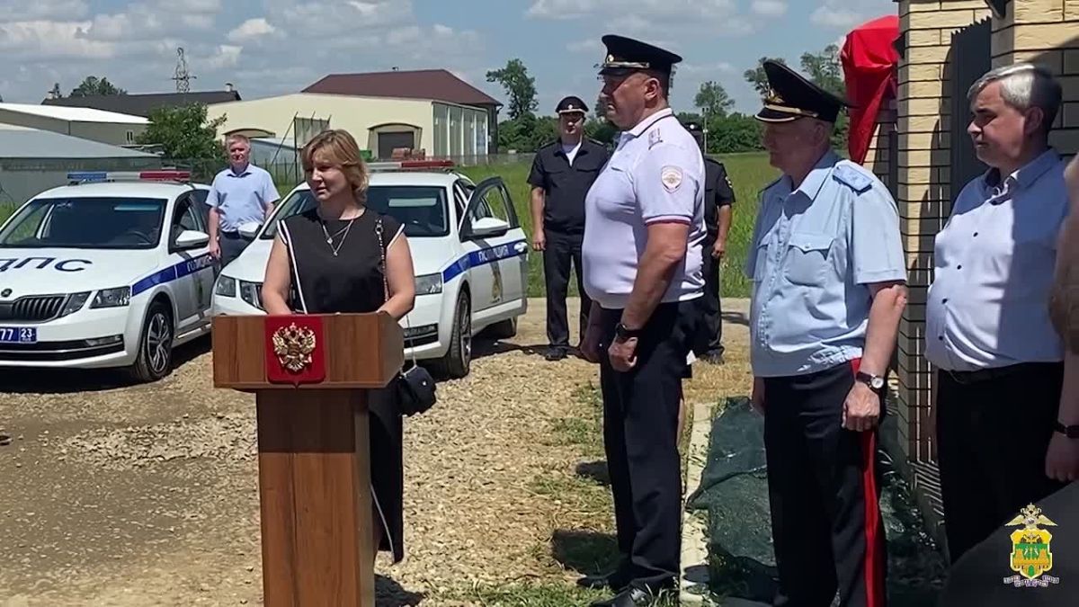Торжественная церемония открытия улицы, названной в честь сотрудника Госавтоинспекции, погибшего при задержании вооружённого преступника, состоялась на Кубани