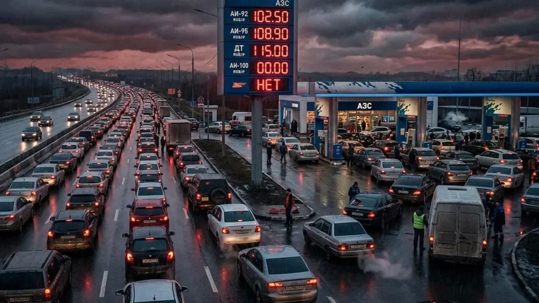 Водитель проехал от Анапы до Сочи и показал очереди за бензином