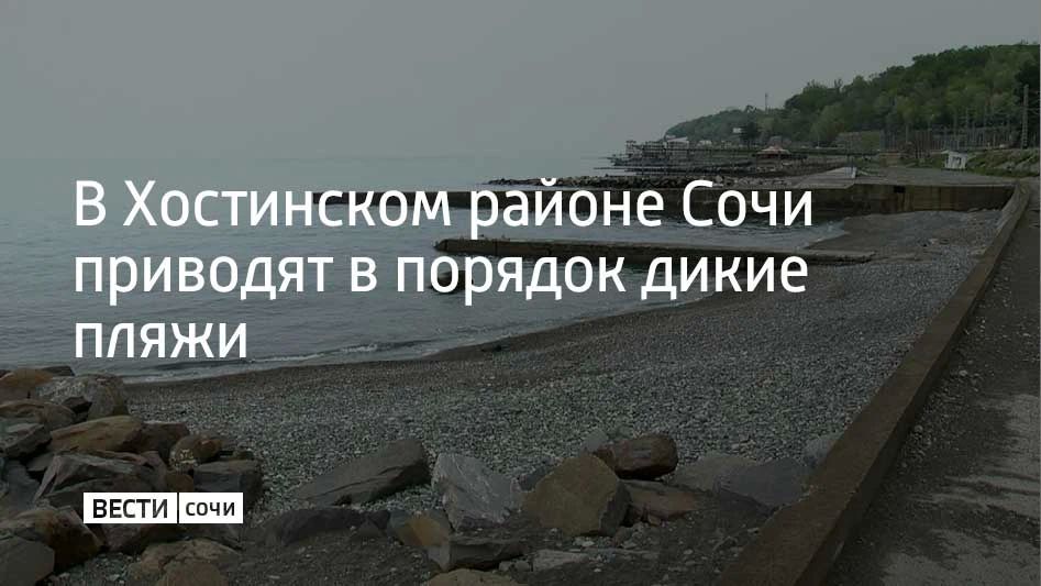 В Хостинском районе Сочи убираются на пляжах, которые не закреплены за санаториями, пансионатами и другими арендаторами