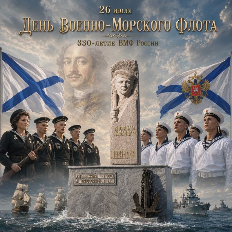26 ИЮЛЯ — ДЕНЬ ВОЕННО-МОРСКОГО ФЛОТА РОССИИ