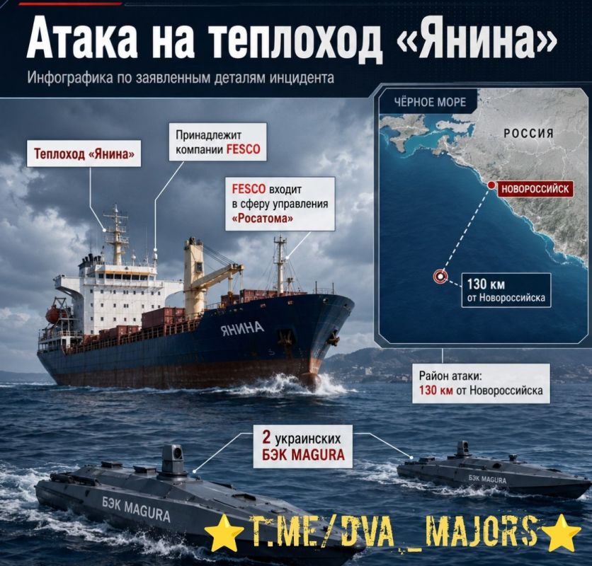 Два майора: Хохлы потопили судно Росатома в Чёрном море
