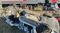 Водитель легковушки пострадал в жёстком ДТП с поездом