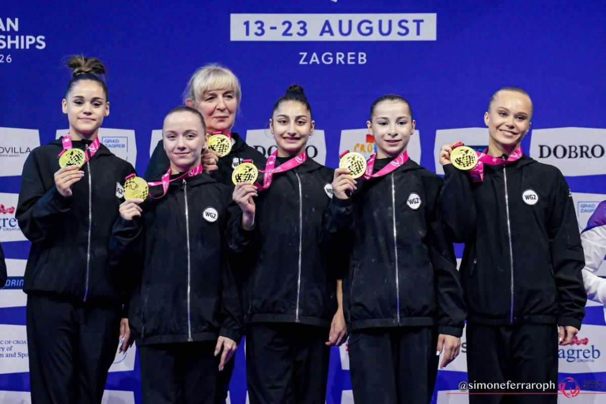 Женская сборная России завоевала золото в командном многоборье на чемпионате Европы