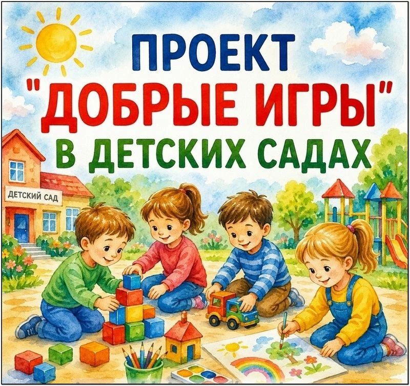 С 1 сентября в детских садах запускается проект «ДОБРЫЕ ИГРЫ»