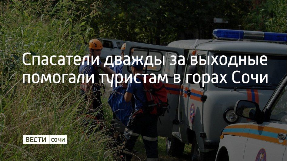 В горах Сочи за выходные спасатели вывели из леса трех заблудившихся туристов и эвакуировали мужчину, который упал с обрыва, сообщили в ЮРПСО МЧС России