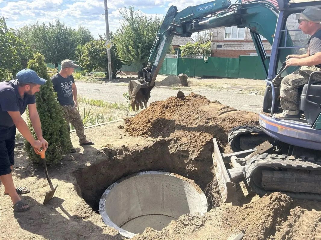 В Кавказском районе ветерану ВОВ сделали новую канализацию