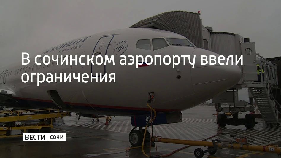 Временные ограничения на прием и выпуск самолетов ввели в аэропорту Сочи 20 сентября, сообщили в Росавиации в 19:10