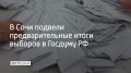 Предварительные итоги голосования подвели в Сочи 21 сентября